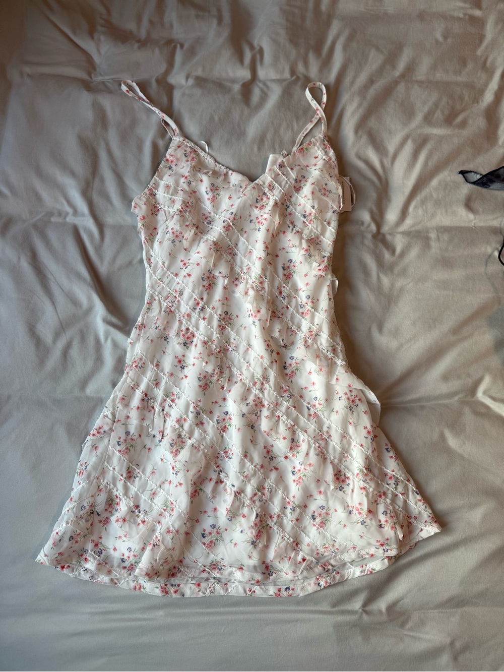 Princess Polly White Slip Dress with Pink Floral Print